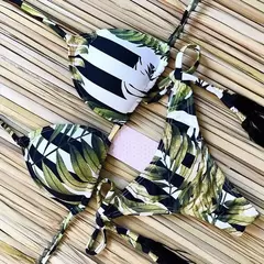 Conjunto de biquíni push up, traje de banho sexy na internet