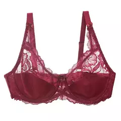 Sutiã fino de renda, tamanho grande, plus size