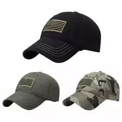 Boné azul fino do bordado da bandeira para homens, costume tático