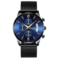 POEDAGAR-Relógio esportivo de quartzo luminoso impermeável masculino com data, - comprar online