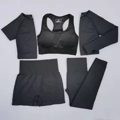 Conjunto sem costura feminino para ioga, roupa esportiva com manga longa - comprar online