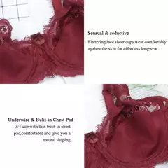 Imagem do Sutiã fino de renda, tamanho grande, plus size