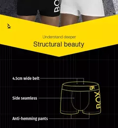 Roupa Interior Sexy Masculina, Boxer Algodão Macio, Cuecas Masculinas - loja online