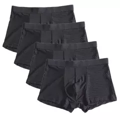 Cueca Boxer masculina de fibra de bambu, shorts grandes Plus Size, XXXXL, 5Xl, 6XL, 7XL, 8XL, 4cs na internet
