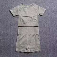 Conjunto sem costura feminino para ioga, roupa esportiva com manga longa - loja online