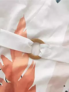 Vestido casual sexy com estampa tropical, manga curto, elegante - comprar online
