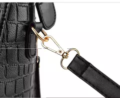 Bolsa padrão crocodilo, couro PU, bolsa de ombro - comprar online