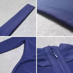 Vestido manga longa profundo decote em v sexy - Smartshopstores Boutique