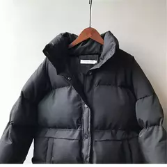 Jaqueta Feminina com gola alta, casaco curto, cor solida, moda inverno - comprar online