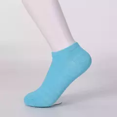 7 pares meias femininas de algodão confortáveis cor sólida - loja online