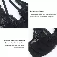 Imagem do Sutiã fino de renda, tamanho grande, plus size