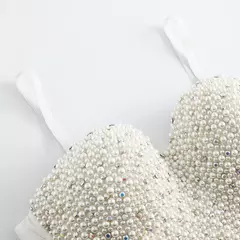 Imagem do Bustiê topo strass pérolas partywear glitte