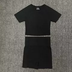 Imagem do Conjunto sem costura feminino para ioga, roupa esportiva com manga longa