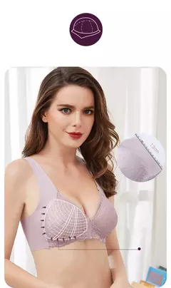 Sutiãs de renda, sem costura, fechamento frontal, Plus Size na internet