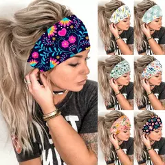 Bandana de ioga com estampa floral para mulheres, bandana vintage para meninas, na internet