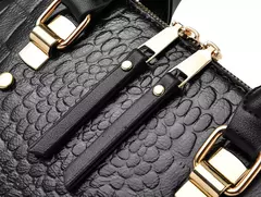 Imagem do Bolsa padrão crocodilo, couro PU, bolsa de ombro