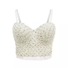 Bustiê topo strass pérolas partywear glitte na internet