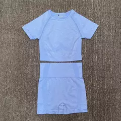 Conjunto sem costura feminino para ioga, roupa esportiva com manga longa - Smartshopstores Boutique
