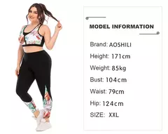 Terno de ioga para mulheres, roupas esportivas, plus size - comprar online