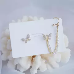JUWANG-Luxo Banhado 14K Folhas de Ouro Real Brinco, Delicado Micro Incrustado Zi na internet