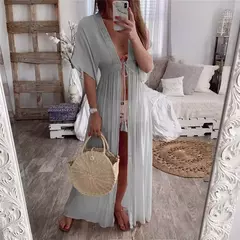 Saida de praia, cobertura longo cardigan renda - Smartshopstores Boutique