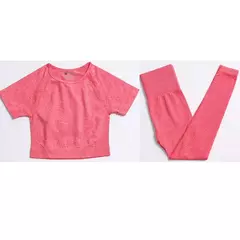 Conjunto sem costura feminino para ioga, roupa esportiva com manga longa - loja online