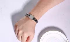 Pulseira magnética masculina, fibra de carbono, saúde e energia, 12mm na internet