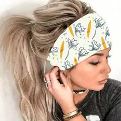 Bandana de ioga com estampa floral para mulheres, bandana vintage para meninas, na internet