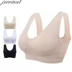 Sutiãs sem costura, algodão respirável, almofadada, Plus Size 5XL-6XL - comprar online