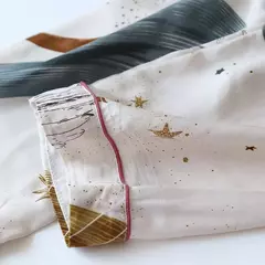 Primavera/verão novo 100% viscose pijama de calça e blusa manga comprida na internet