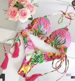 Imagem do Conjunto sexy de biquíni estampado em pôa