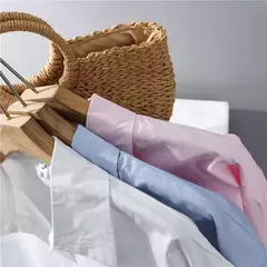 Imagem do Camisa feminina de botões de manga comprida, blusas 100% algodão