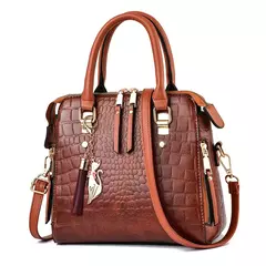 Bolsa padrão crocodilo, couro PU, bolsa de ombro - loja online