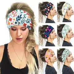 Bandana de ioga com estampa floral para mulheres, bandana vintage para meninas,