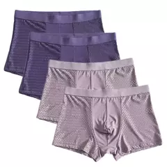 Cueca Boxer masculina de fibra de bambu, shorts grandes Plus Size, XXXXL, 5Xl, 6XL, 7XL, 8XL, 4cs - loja online