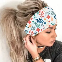 Imagem do Bandana de ioga com estampa floral para mulheres, bandana vintage para meninas,