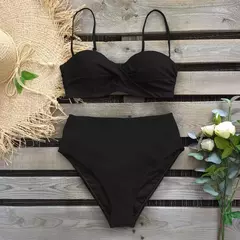 Imagem do Biquíni feminino sexy com estampa de folhas, roupa de banho