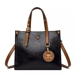 Bolsa de couro vintage para mulheres 3 camadas, bolsa casual para senhoras, bols - Smartshopstores Boutique