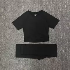 Conjunto sem costura feminino para ioga, roupa esportiva com manga longa - loja online