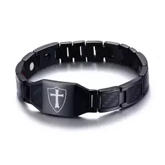 Pulseira magnética masculina, fibra de carbono, saúde e energia, 12mm - comprar online
