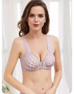 Imagem do Sutiãs de renda, sem costura, fechamento frontal, Plus Size
