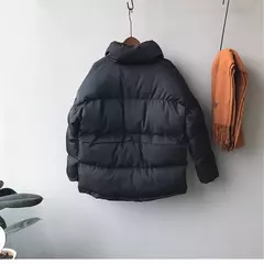 Jaqueta Feminina com gola alta, casaco curto, cor solida, moda inverno - comprar online