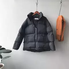 Jaqueta Feminina com gola alta, casaco curto, cor solida, moda inverno - Smartshopstores Boutique