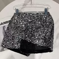 Shorts feminino lantejoulas brilhantes TAMANHO S-XL - loja online