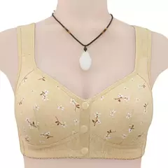 Sutiã de algodão sem fio, fechamento frontal Bralette, roupa interior confortável, busto grande 52BC 50BC 48BC - loja online