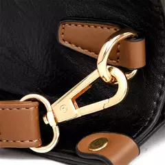 Bolsa de couro vintage para mulheres 3 camadas, bolsa casual para senhoras, bols na internet