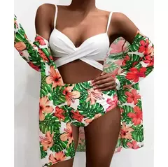 Conjunto de biquíni sexy de três peças - comprar online