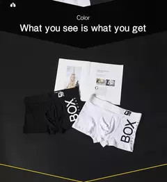 Imagem do Roupa Interior Sexy Masculina, Boxer Algodão Macio, Cuecas Masculinas