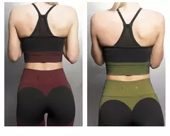 Leggings de cintura alta, sutiã espotivo na internet