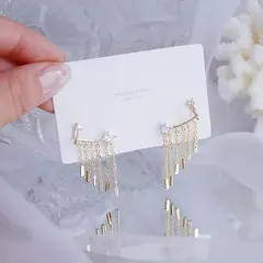 Brinco de Luxo Banhado 14K Folhas de Ouro Real Brinco, Delicado Micro Incrustado - Smartshopstores Boutique